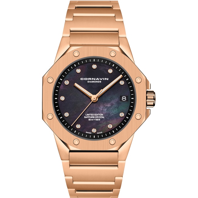 Cornavin Downtown Sky Black MOP Diamonds Limited Edition - CO.SKY.10D.B