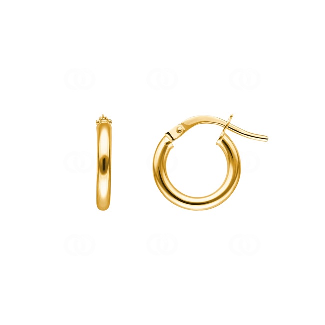 Hoop Earrings 375/9 K Yellow Gold 2.0mm Ø 8mm - 650067.2