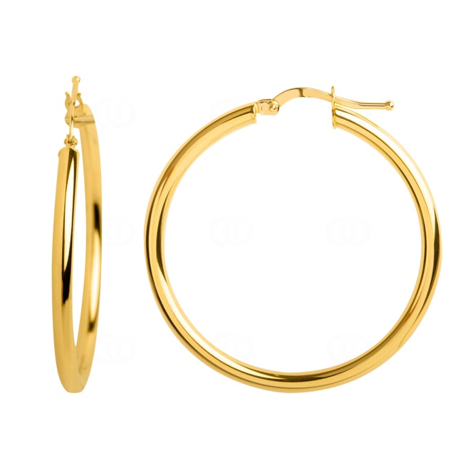 Créoles or jaune 375/9 ct 2.5mm Ø 40mm - 650001.9