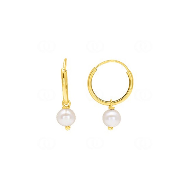 Creolen 375/9 K Gelbgold mit Perlen Charms - 9K2651108