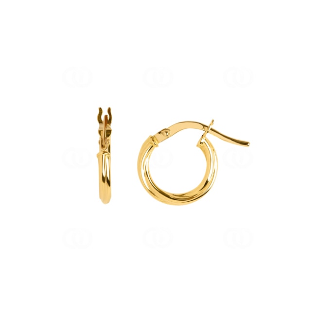 Créoles or jaune 375/9 ct torsadé 2.0mm Ø 10mm - 650003.3