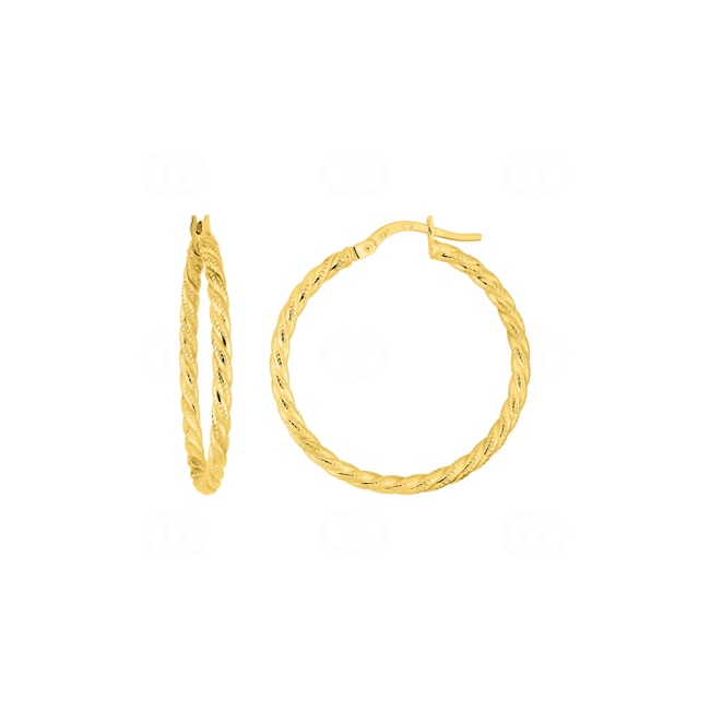 Creolen 375/9 K Gelbgold verdreht 2.0mm Ø 20mm - 9K3509.2