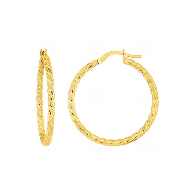 Creolen 375/9 K Gelbgold verdreht 2.0mm Ø 25mm - 9K3509.3