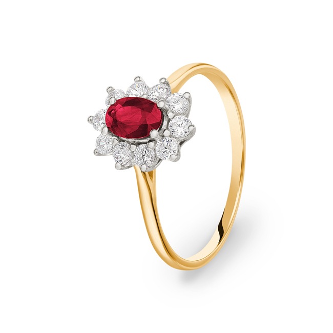 Ring Bicolor 333 Gelb-/Weißgold Mit Zirkonia Weiß - Marinas Schmuckwelt