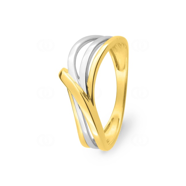 Damenring 750/18 K Gelbgold bicolor - 1.7116.03