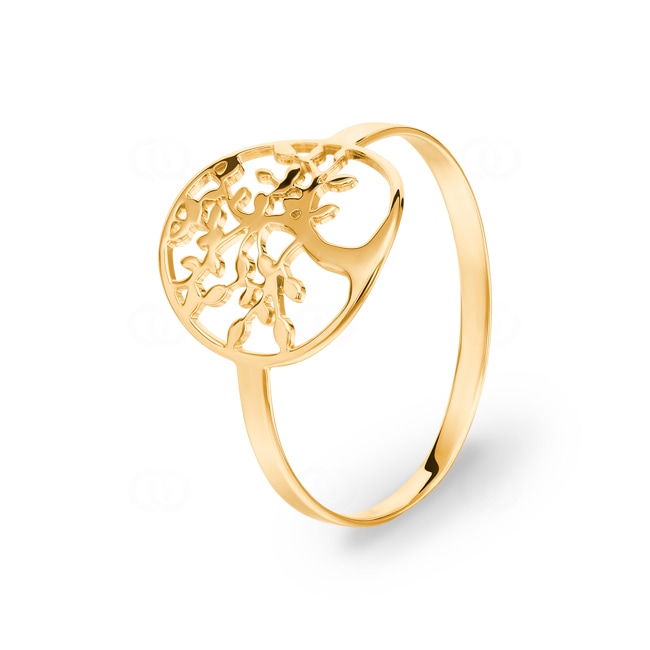 Ring 750/18 K Yellow Gold Tree of Life - 11206