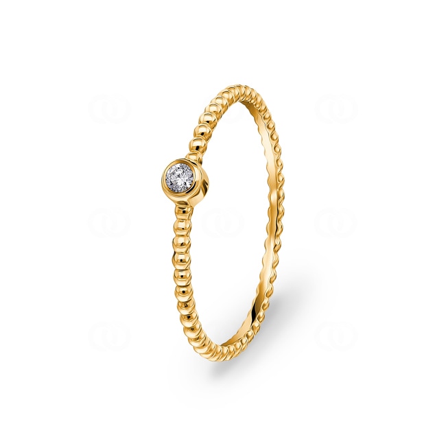 Damenring 750/18 K Gelbgold mit Diamant 0.03 ct H/si by CHRISTIAN Damenring 750/18 K Gelbgold mit Diamant 0.03 ct H/si by CHRISTIAN - RI-101011-GG