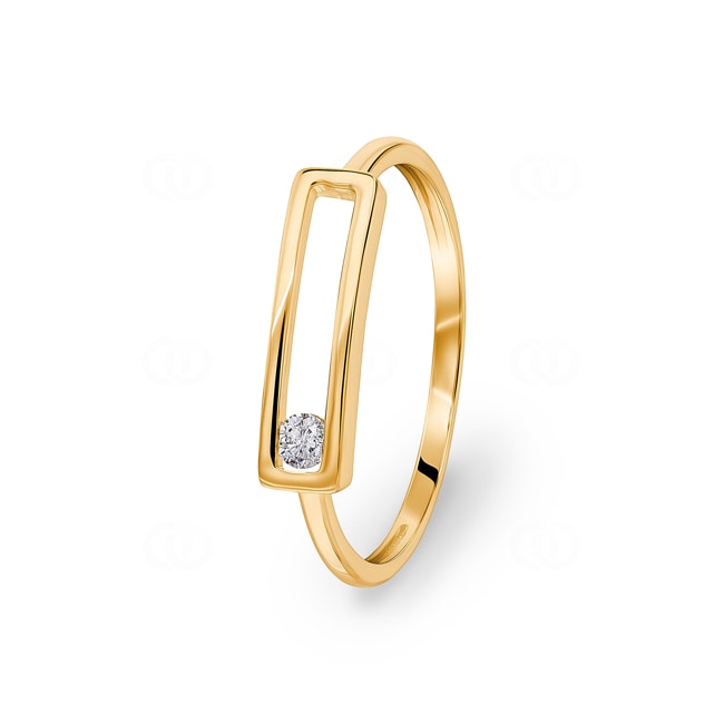 Damenring 750/18 K Gelbgold mit Diamanten 0.05 ct. - 1.7466.30