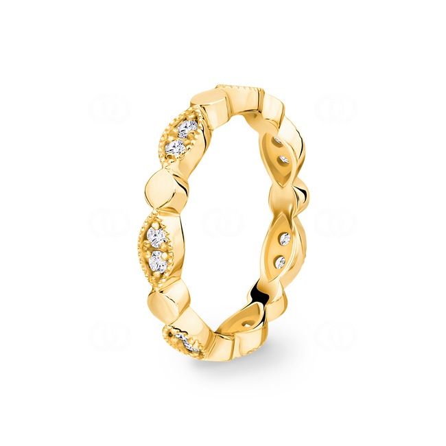 Ring 750/18 K Yellow Gold with Diamonds 0.27 ct H/si - RO25GG