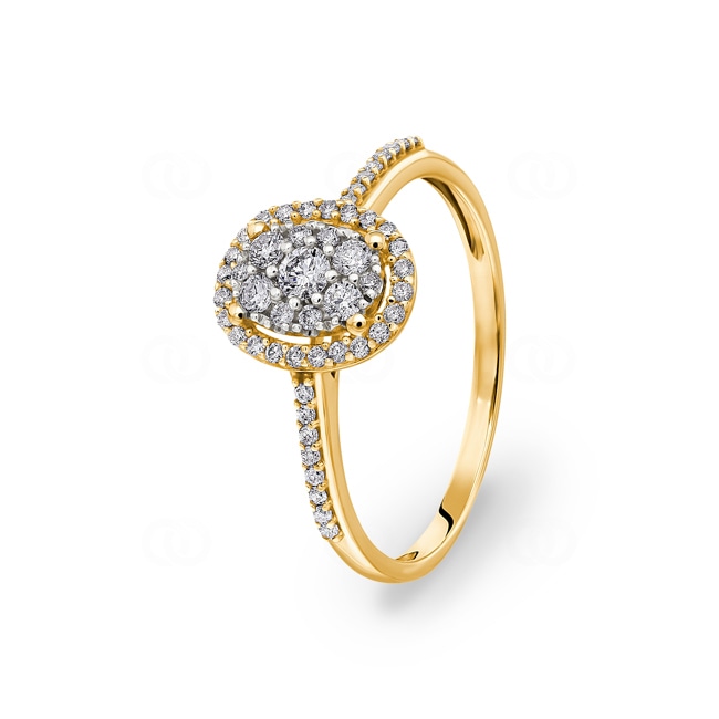 Ring 750/18 K Yellow Gold with Diamonds 0.29 ct H/si - RI-55351-GG