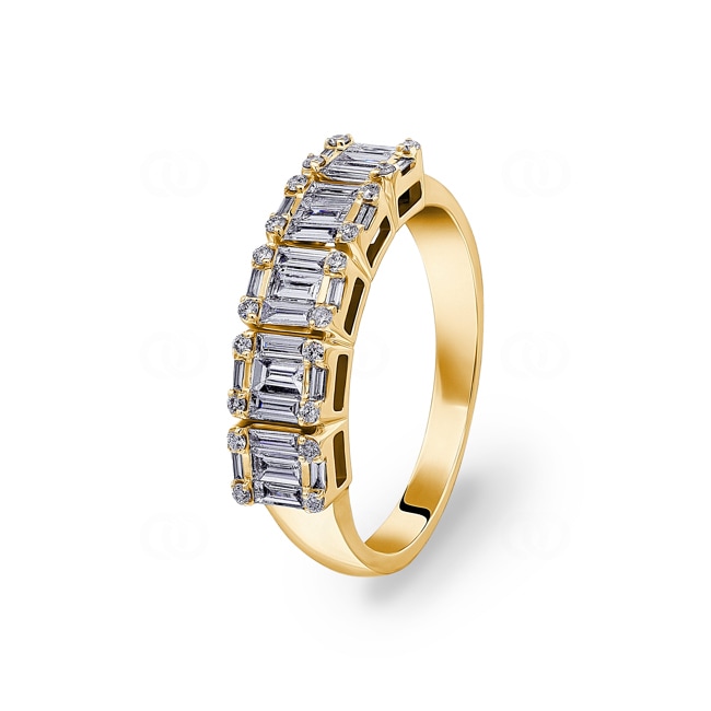 Damenring 750/18 K Gelbgold mit Diamanten 0.66 ct H/si by CHRISTIAN - SO-100966-GG