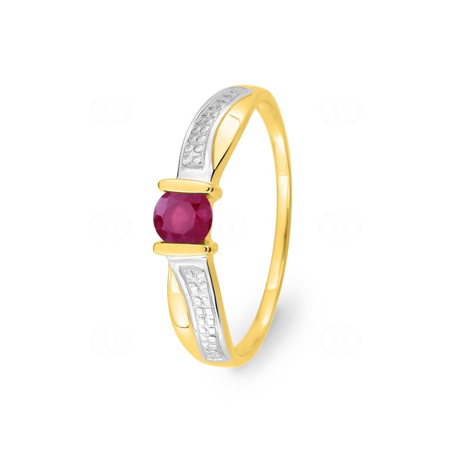 Damenring 750/18 K Gelbgold mit Rubin - 1.149.R3