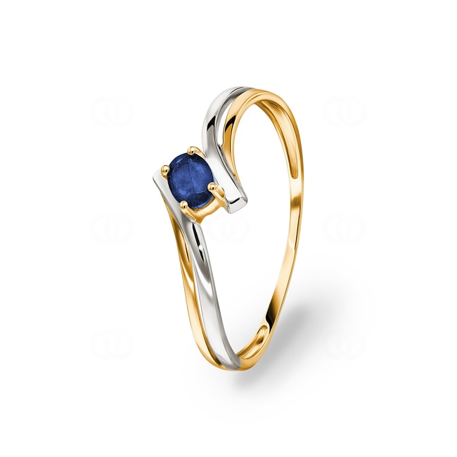 Bague or jaune 750/18 ct avec saphir 0.226ct. - GK006BS