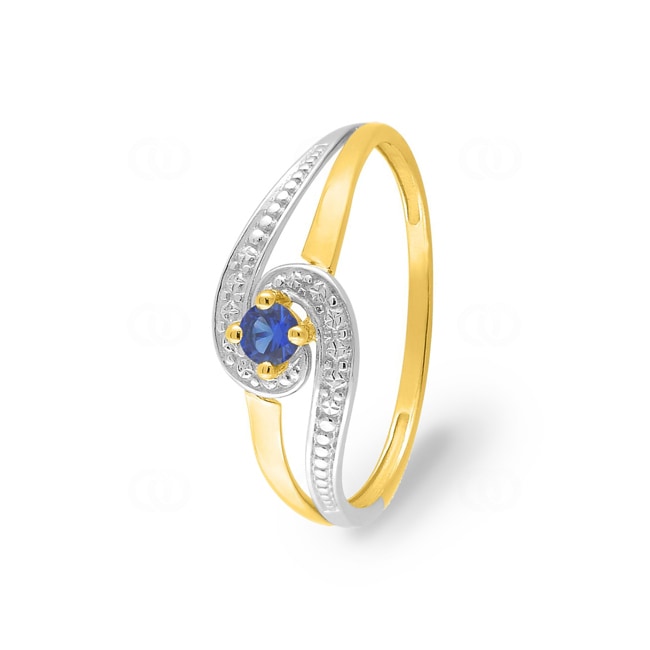 Damenring 750/18 K Gelbgold mit Saphir - 08PT48BS