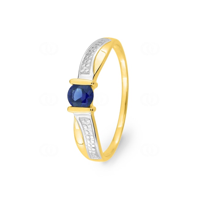 Damenring 750/18 K Gelbgold mit Saphir - 1.149.S3
