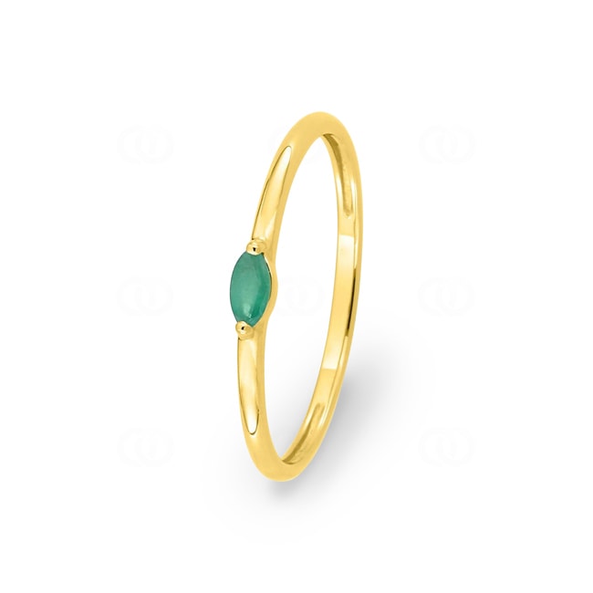 Ring 750/18 K Yellow Gold with oval Emerald - 1.7558.E0