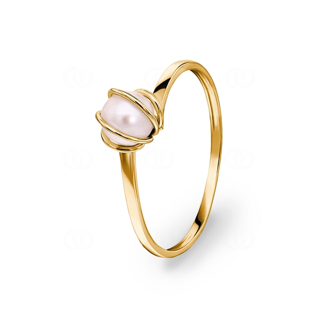Damenring 750/18 K Gelbgold mit Süsswasserzuchtperle Ø 5mm - 1.7250.P0