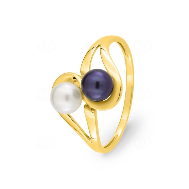 Ring 750/18 K Yellow Gold with Freshwater Pearls Toi & Moi - 1.7244.P0