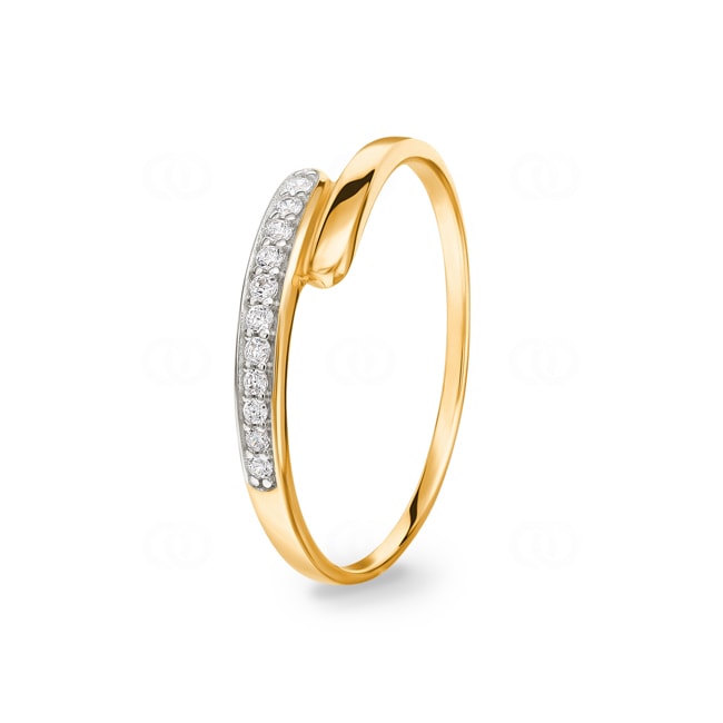 Ring 750/18 K Yellow Gold Fantasy with Cubic Zirconia - 1.3084.Z3