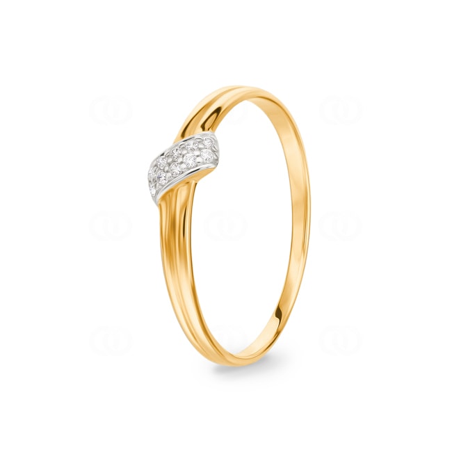 Ring 750/18 K Gelbgold Fantasie mit Zirkonia - 1.3086.Z3