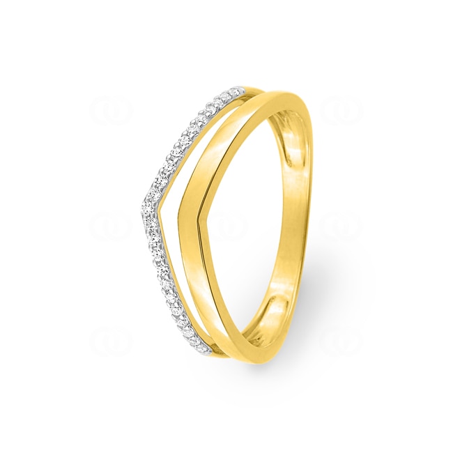 Ring 750/18 K Gelbgold Fantasie mit Zirkonia - 1.7018.Z3