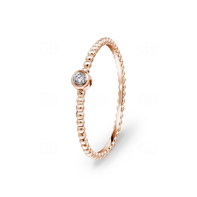 Bague or rose 750/18 ct avec diamant 0.03  ct H/si by CHRISTIAN Bague or rose 750/18 ct avec diamant 0.03  ct H/si by CHRISTIAN - RI-101011-RG