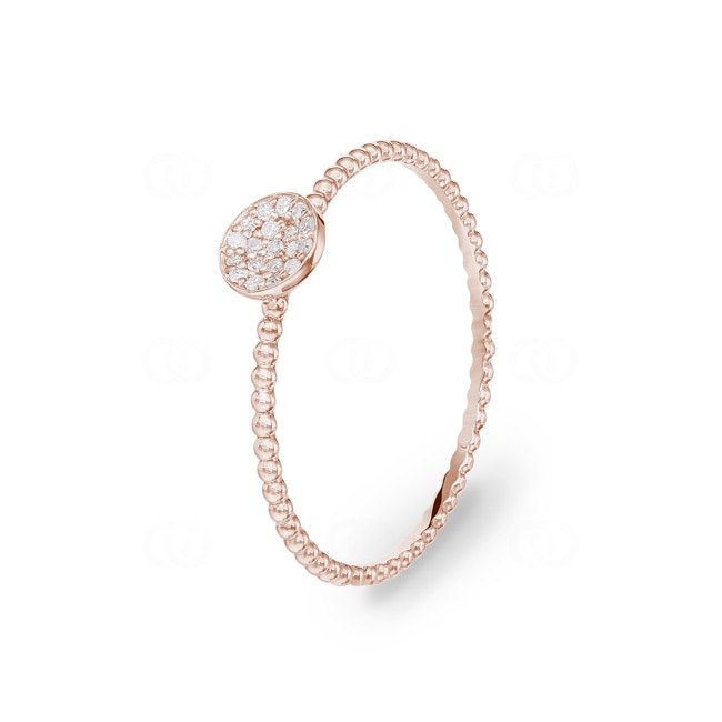 Ring 750/18 K Rose Gold with Diamonds 0.06 ct H/si by CHRISTIAN - RI-101013-RG