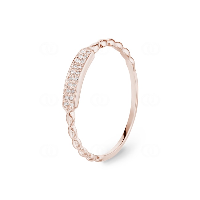 Damenring 750/18 K Roségold mit Diamanten 0.06 ct H/si by CHRISTIAN - RI-101024-RG