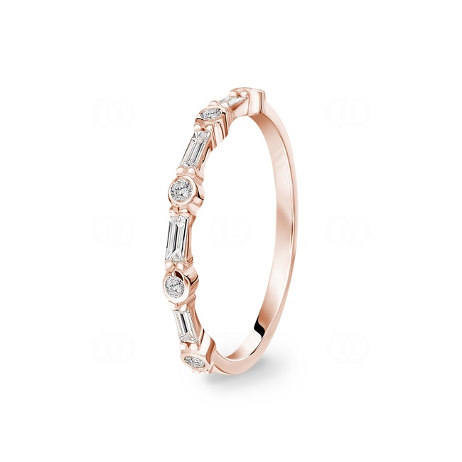 Damenring 750/18 K Roségold mit Diamanten 0.22 ct H/si - RO29RG