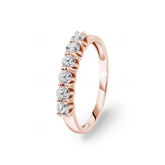 Damenring 750/18 K Roségold mit Diamanten 0.50 ct H/si - RI-69319-RG