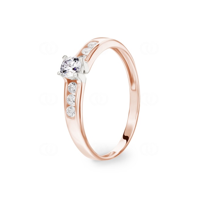 Ring 750/18 K Rose Gold with Cubic Zirconia - PL087RZ