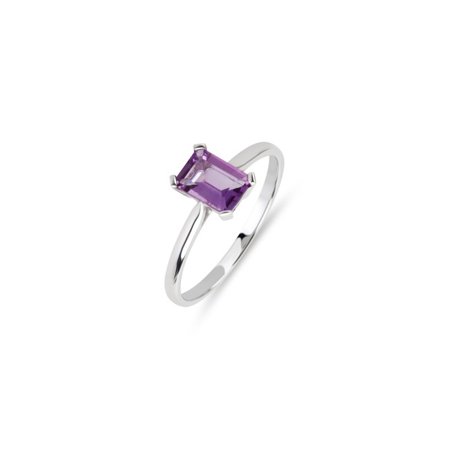 Ring 750/18 K White Gold with Amethyst Ø 56 - PR11660/02