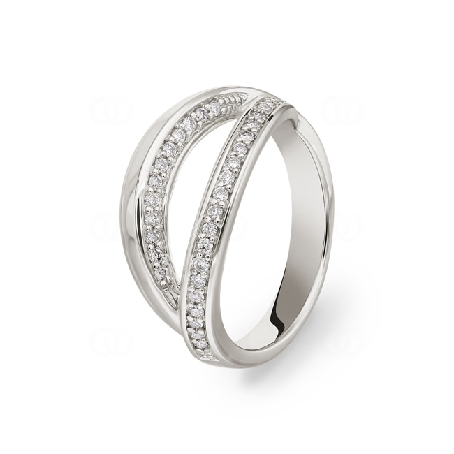 Ring 750/18 K White Gold with Diamonds 0.23 ct H/Si - PR9096-01-WG