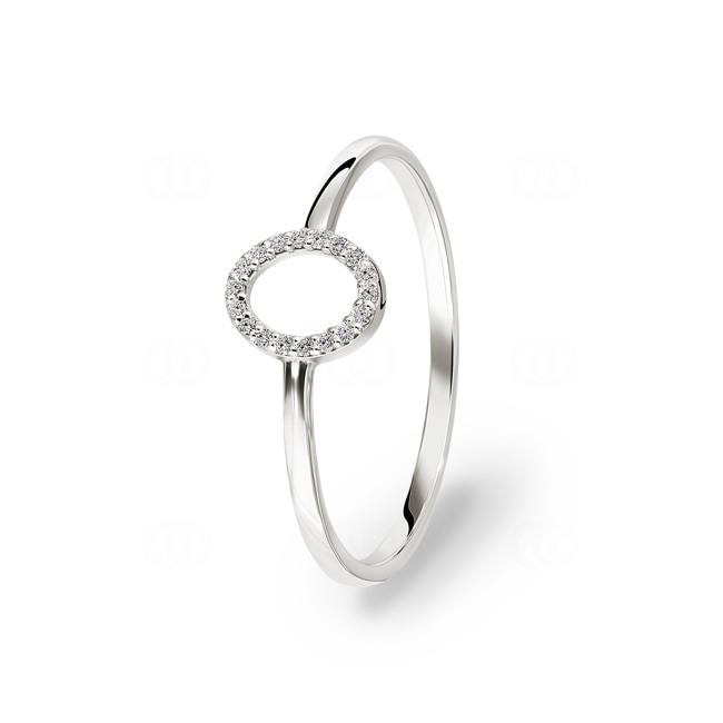 Ring 750/18 K White Gold with Diamonds 0.04 ct H/si - RO14WG