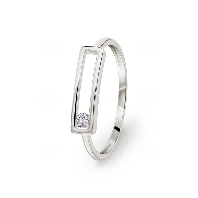 Damenring 750/18 K Weissgold mit Diamanten 0.05 ct. - 1.7466.31
