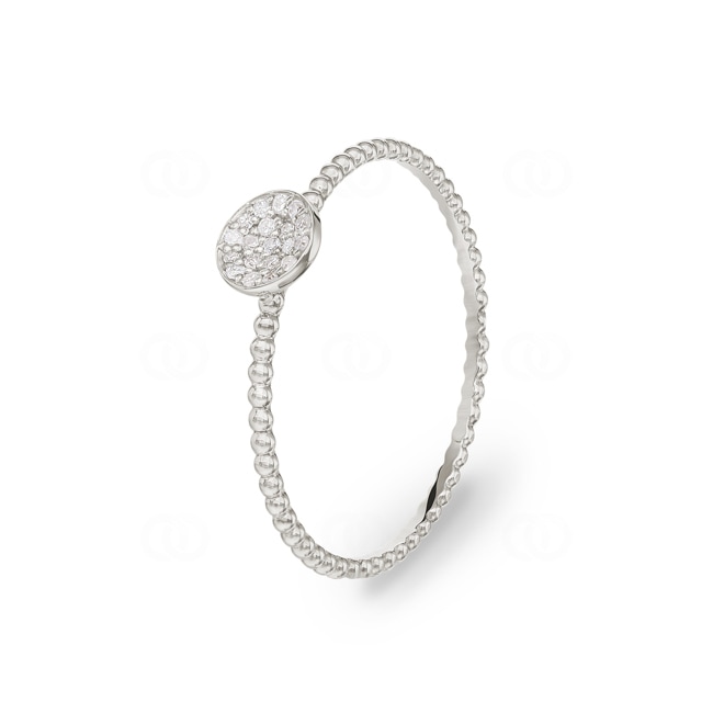 Bague or gris 750/18 ct avec diamant 0.06  ct H/si by CHRISTIAN - RI-101013-WG