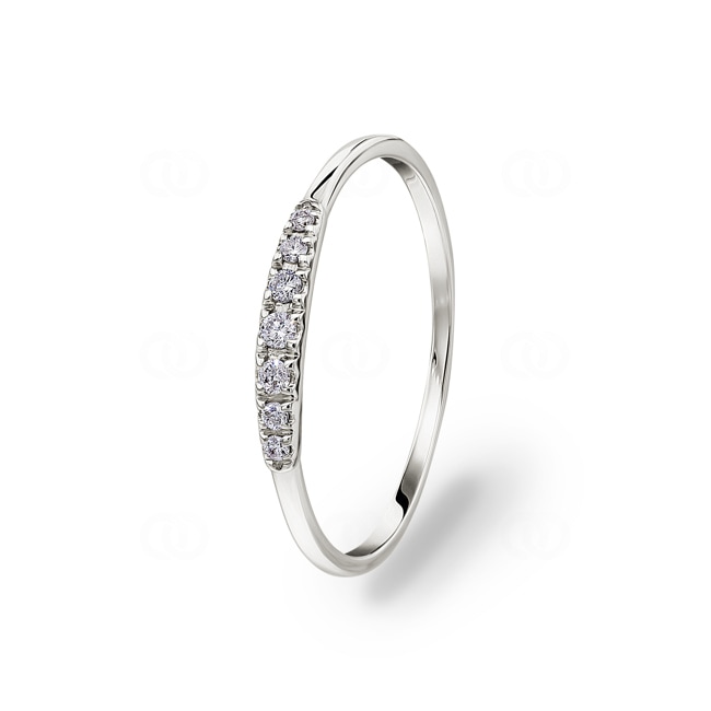 Bague or gris 750/18 ct avec diamants 0.08ct H/si - RO34WG