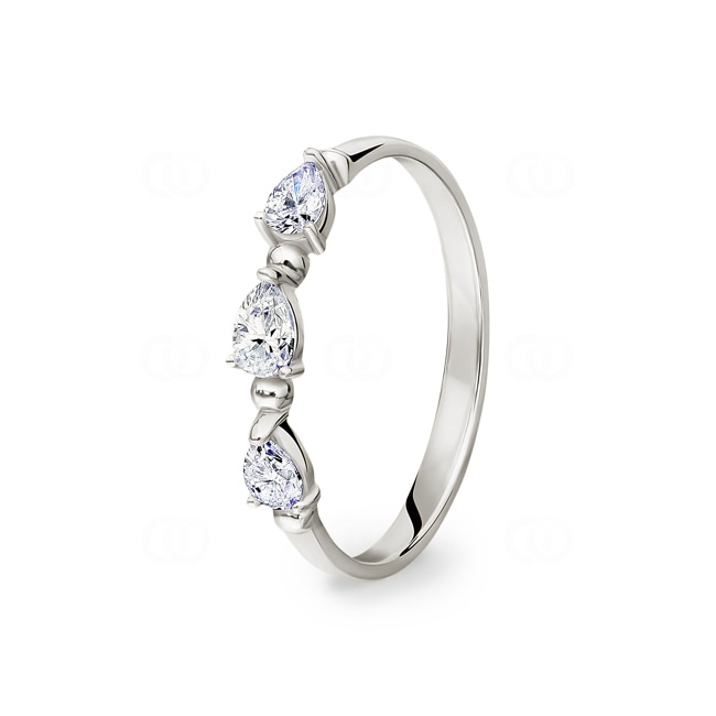 Damenring 750/18 K Weissgold mit Diamanten 0.28 ct H/si - RO28WG