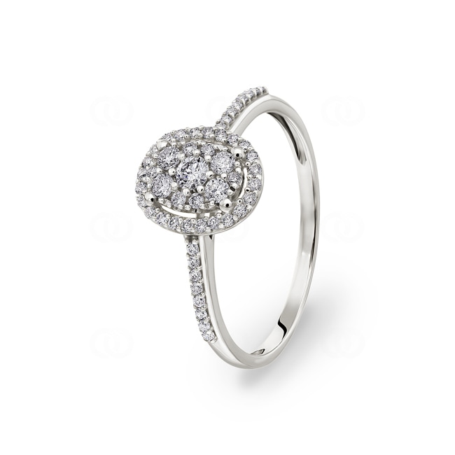 Ring 750/18 K White Gold with Diamonds 0.29 ct H/si - RI-55351-WG