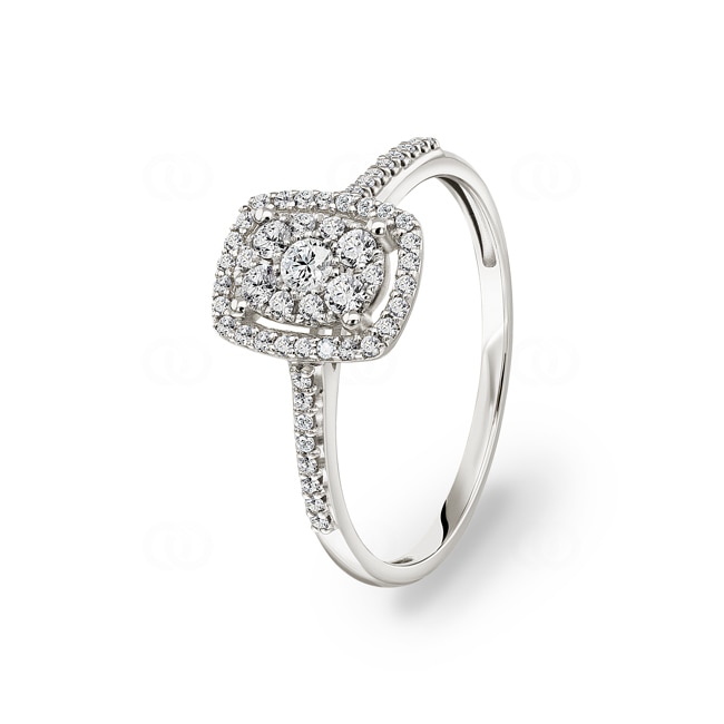Damenring 750/18 K Weissgold mit Diamanten 0.30ct H/si Damenring 750/18 K Weissgold mit Diamanten 0.30ct H/si - RI-55311-WG