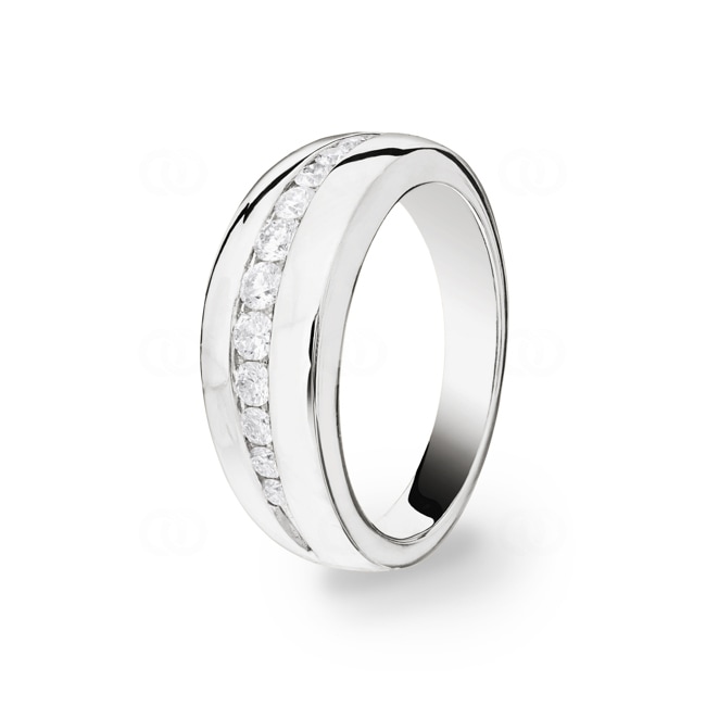 Damenring 750/18 K Weissgold mit Diamanten 0.50 ct H/si Ø 56 - PR11543/01-1
