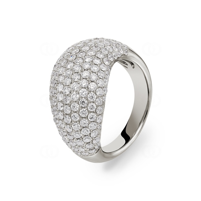 Bague or gris 750/18 ct avec diamants 2.42 ct H/SI Ø 54 - PR9056-01