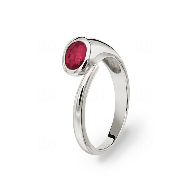 Ring 750/18 K White Gold with Ruby - PR3859-3-WG