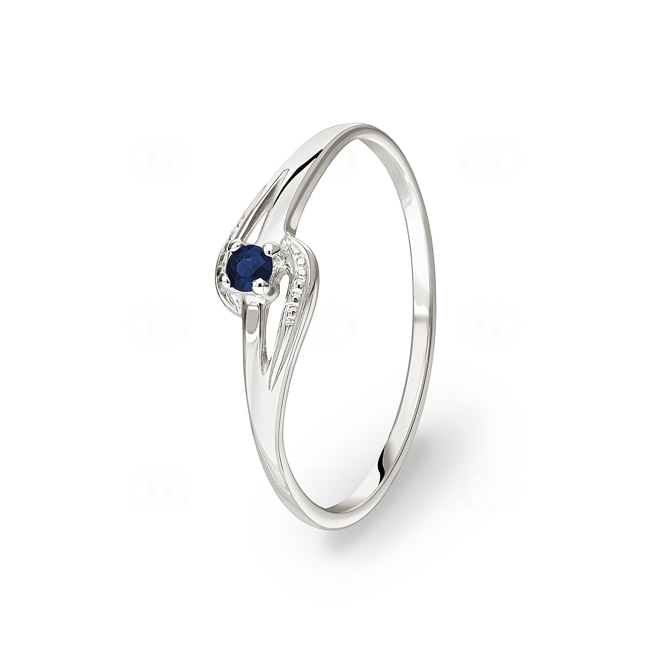 Damenring 750/18 K Weissgold mit Saphir 0.05ct. - 1.4031.S1