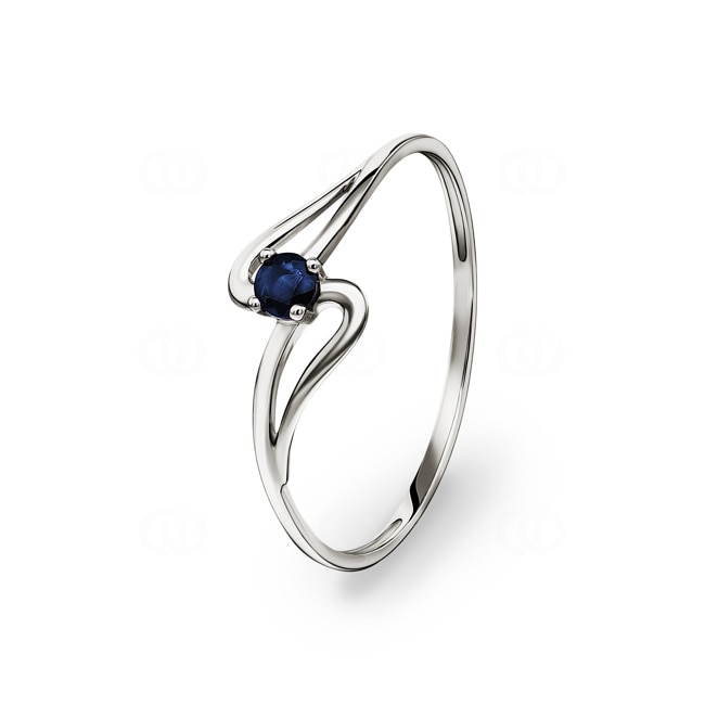 Ring 750/18 K White Gold with Sapphire - 08PO41GS