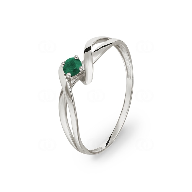 Ring 750/18 K White Gold with Emerald - 08PL43GE