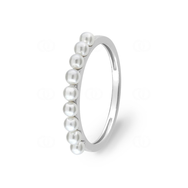 Damenring 750/18 K Weissgold mit Süsswasserzuchtperlen Ø 2.5mm - 1.7156.P1