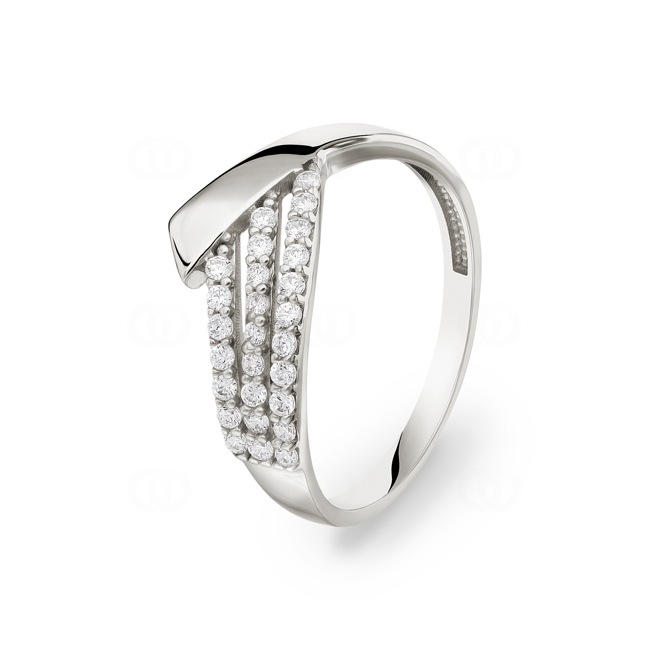 Ring 750/18 K White Gold with Cubic Zirconia Ø 51 - RR1484-02