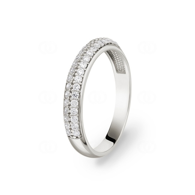 Ring 750/18 K White Gold with Cubic Zirconia Ø 52 - RR1418-02