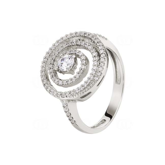 Damenring 750/18 K Weissgold mit Zirkonia Ø 54 - TUR13-347-2/1